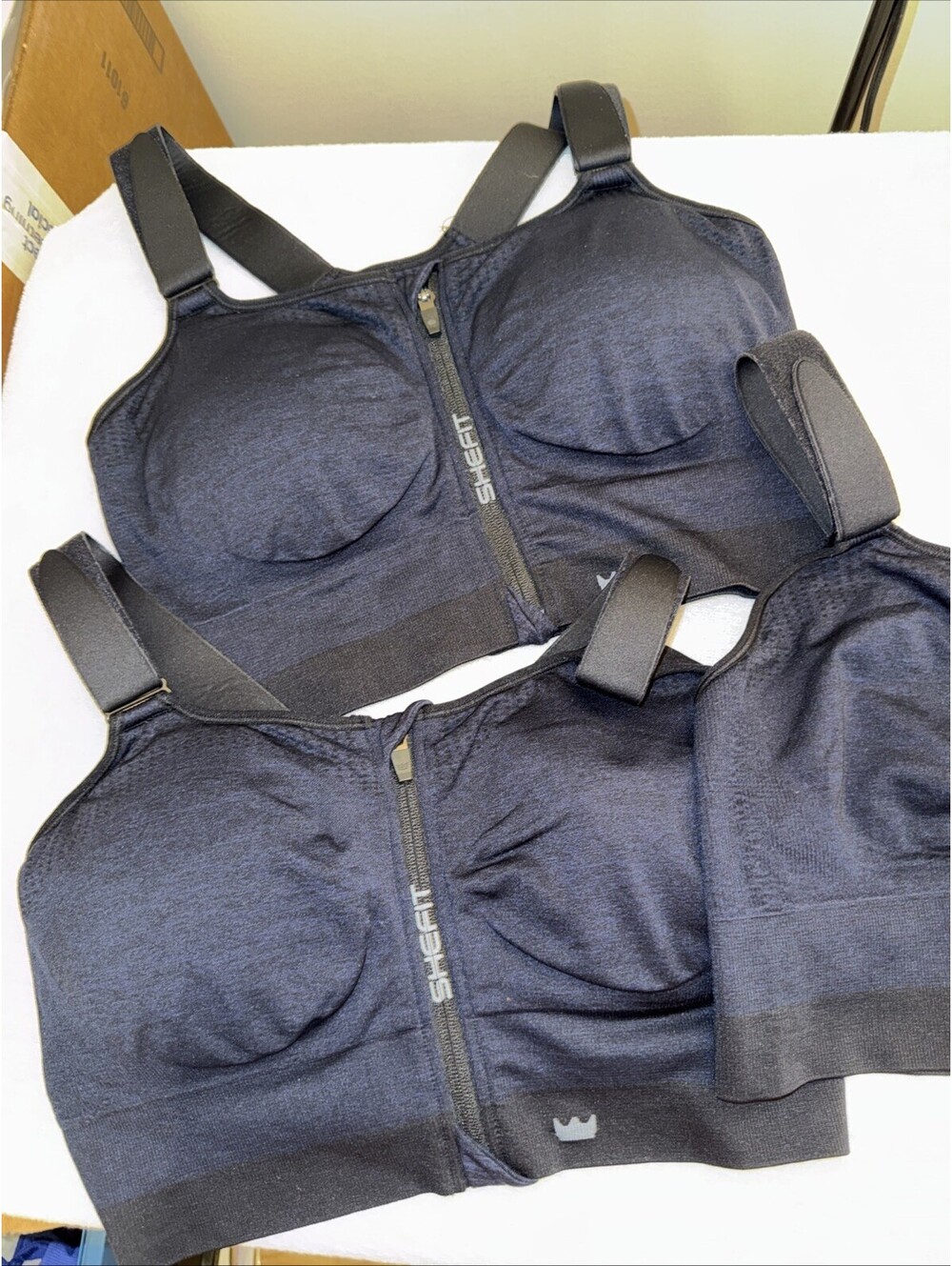 SHEFIT ULTIMATE Bold 3 Navy Sports Bras Size 3Luxe High Support Comfort Front